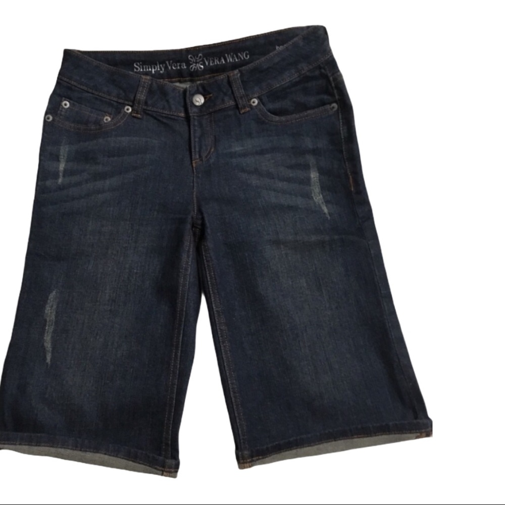 Vera Wang Simply Vera Boyfriend Bermuda Shorts